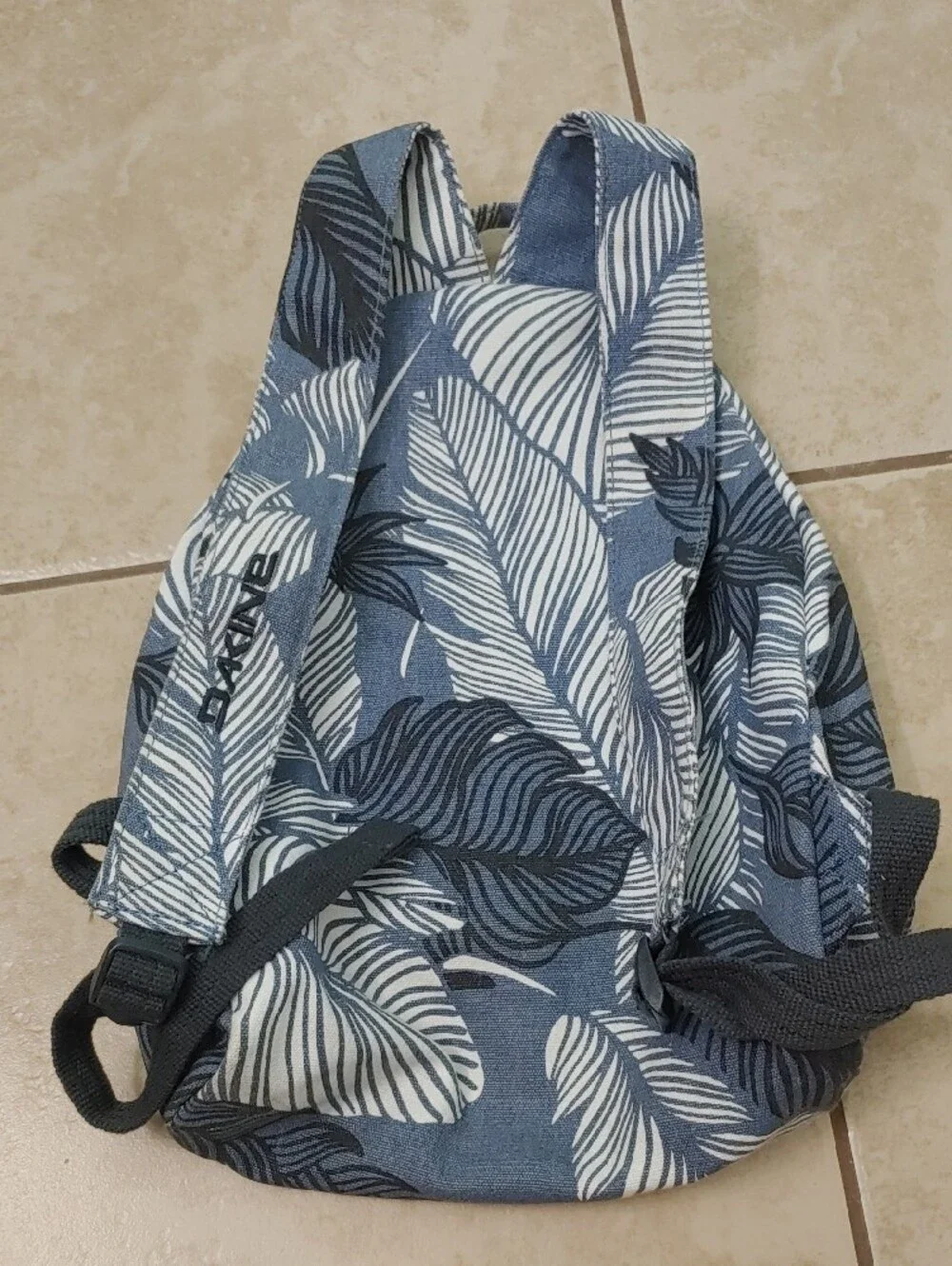 Dakine Cosmo 6.5L Backpack Blue and White Palm Leaf Mini Unisex Bag